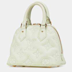 Louis Vuitton White Monogram Calfskin Bubblegram Alma BB