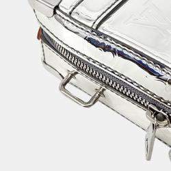Louis Vuitton Silver Leather Mirror Handle Trunk