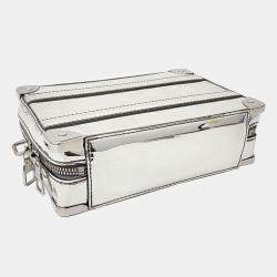 Louis Vuitton Silver Leather Mirror Handle Trunk