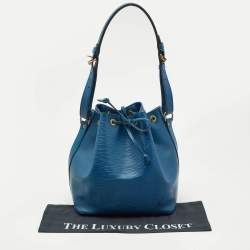 Louis Vuitton Blue Toledo Epi Leather Petit Noe Bag