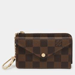 مملوكة مسبقًا محفظة بطاقات لوي فيتون ريكتو فيرسو كانفاس أسود مونوغرامي