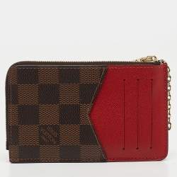 مملوكة مسبقًا محفظة بطاقات لوي فيتون ريكتو فيرسو كانفاس أسود مونوغرامي