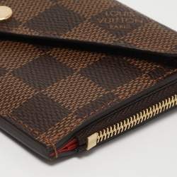 مملوكة مسبقًا محفظة بطاقات لوي فيتون ريكتو فيرسو كانفاس أسود مونوغرامي
