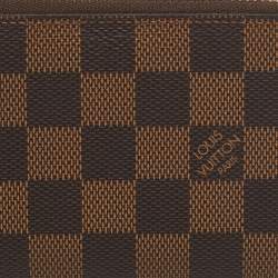 Louis Vuitton Damier Ebene Canvas Clemence Wallet