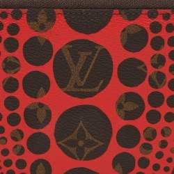 Louis Vuitton x Yayoi Kusama Red Pumpkin Dots Monogram Canvas Zippy Wallet