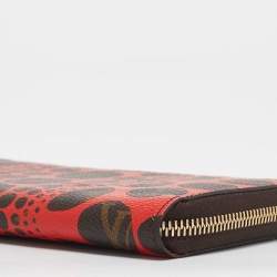 Louis Vuitton x Yayoi Kusama Red Pumpkin Dots Monogram Canvas Zippy Wallet