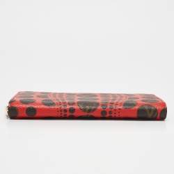Louis Vuitton x Yayoi Kusama Red Pumpkin Dots Monogram Canvas Zippy Wallet