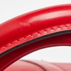 Pre Owned Louis Vuitton Red Epi Leather Keepall Bandouliere 50 Bag