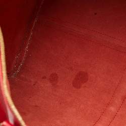 Pre Owned Louis Vuitton Red Epi Leather Keepall Bandouliere 50 Bag