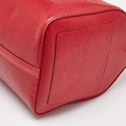 Pre Owned Louis Vuitton Red Epi Leather Keepall Bandouliere 50 Bag