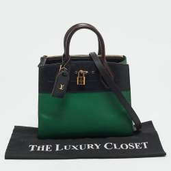 Pre Owned Louis Vuitton Green/Brown Leather City Steamer PM Bag