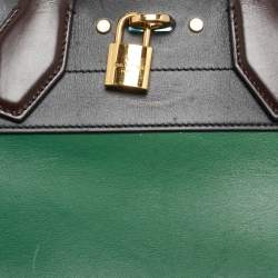 Pre Owned Louis Vuitton Green/Brown Leather City Steamer PM Bag