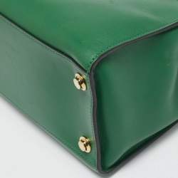 Pre Owned Louis Vuitton Green/Brown Leather City Steamer PM Bag