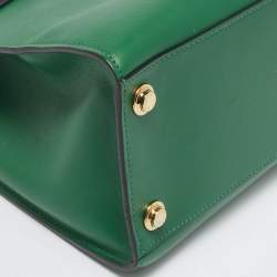 Pre Owned Louis Vuitton Green/Brown Leather City Steamer PM Bag