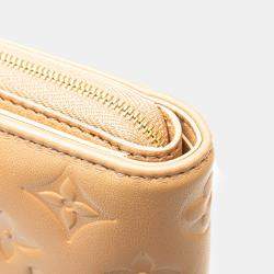 Louis Vuitton Camel Monogram Embossed Leather Coussin Lou Wallet