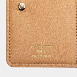 Louis Vuitton Camel Monogram Embossed Leather Coussin Lou Wallet