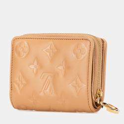 Louis Vuitton Camel Monogram Embossed Leather Coussin Lou Wallet
