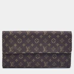 Louis Vuitton Brown Monogram Mini Lin Porte Tresor International Wallet 