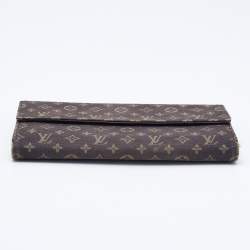 Louis Vuitton Brown Monogram Mini Lin Porte Tresor International Wallet 