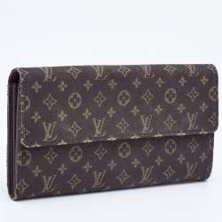 Louis Vuitton Brown Monogram Mini Lin Porte Tresor International Wallet 