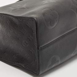 Pre Owned Louis Vuitton Black Monogram Empreinte Leather On The Go GM Bag
