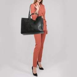 Pre Owned Louis Vuitton Black Monogram Empreinte Leather On The Go GM Bag