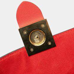 Louis Vuitton Brown Red Monogram Locky BB