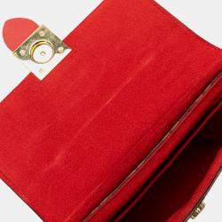 Louis Vuitton Brown Red Monogram Locky BB