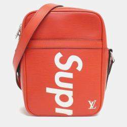 Louis Vuitton Rouge Leather Supreme Danube PM Shoulder Bag