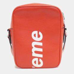 Louis Vuitton Rouge Leather Supreme Danube PM Shoulder Bag