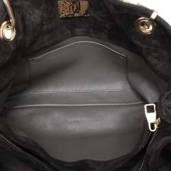 Louis Vuitton Black Monogram Embossed Suede Limited Edition Whisper PM Bag