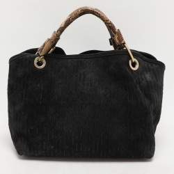 Louis Vuitton Black Monogram Embossed Suede Limited Edition Whisper PM Bag