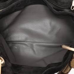 Louis Vuitton Black Monogram Embossed Suede Limited Edition Whisper PM Bag