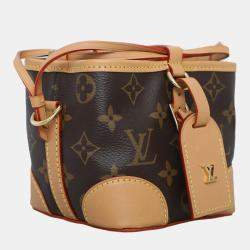 Pre Owned Louis Vuitton Brown Coated Canvas Monogram Noe Purse Sling Bag