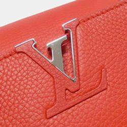 Louis Vuitton Orange, Red Leather Capucines PM Shoulder Bag