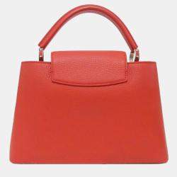 Louis Vuitton Orange, Red Leather Capucines PM Shoulder Bag