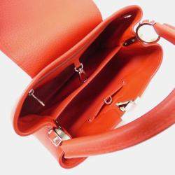 Louis Vuitton Orange, Red Leather Capucines PM Shoulder Bag
