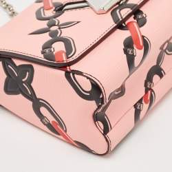 Louis Vuitton Pink Epi Leather Flower Twist Chain MM Bag