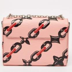 Louis Vuitton Pink Epi Leather Flower Twist Chain MM Bag