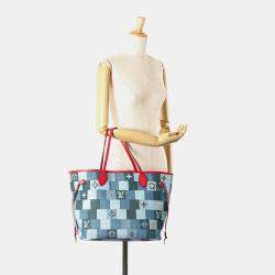 Louis Vuitton Blue Monogram Denim Patchwork Neverfull MM Bag