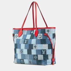 Louis Vuitton Blue Monogram Denim Patchwork Neverfull MM Bag