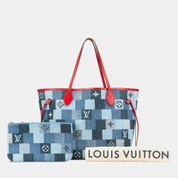 Louis Vuitton Blue Monogram Denim Patchwork Neverfull MM Bag