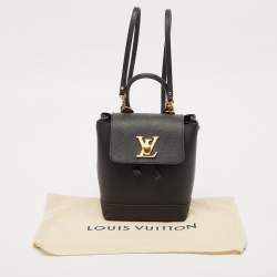 Louis Vuitton Black Leather Mini Lockme Backpack