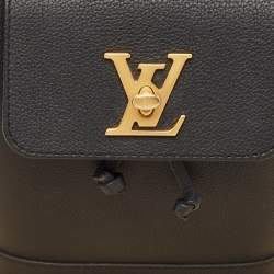 Louis Vuitton Black Leather Mini Lockme Backpack