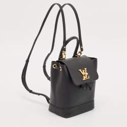 Louis Vuitton Black Leather Mini Lockme Backpack