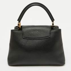 Louis Vuitton Black Leather Studded Sol Capucines PM Bag