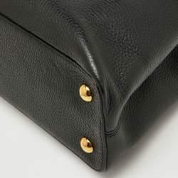 Louis Vuitton Black Leather Studded Sol Capucines PM Bag