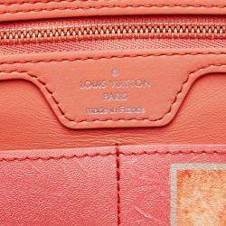 Pre Owned Louis Vuitton Pink Multicolor PVC Da Vinci Neverfull MM Tote Bag