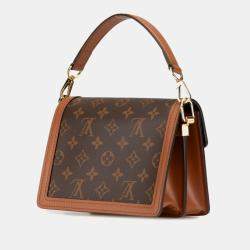 Pre Owned Louis Vuitton Brown Monogram Canvas Dauphine Lock XL Handbag
