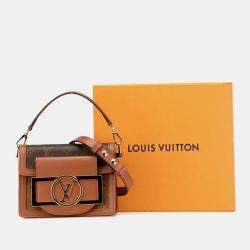 Pre Owned Louis Vuitton Brown Monogram Canvas Dauphine Lock XL Handbag